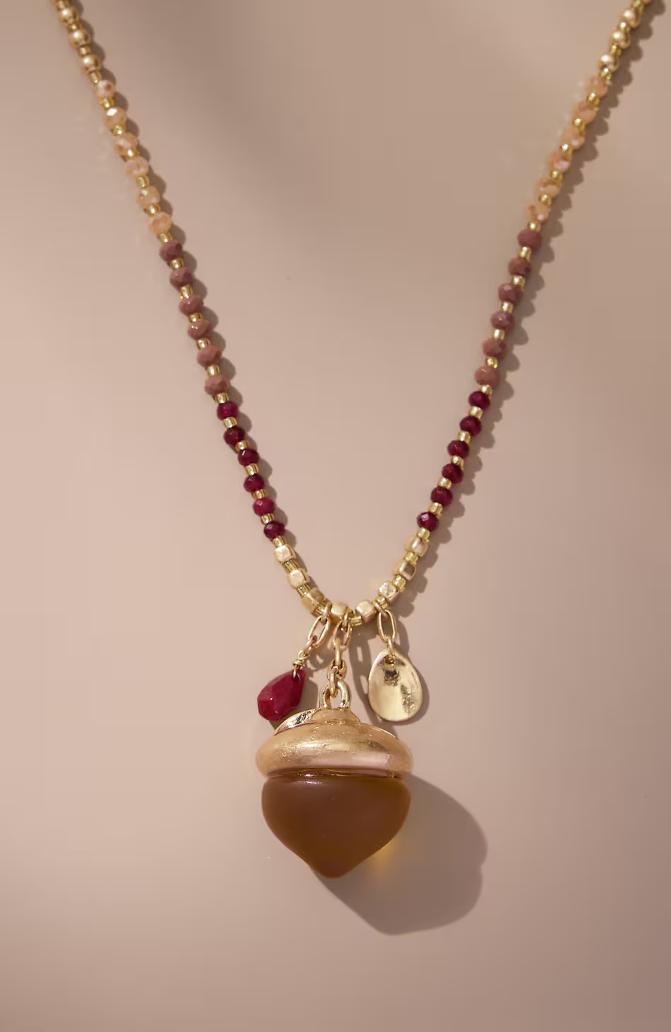 Frosted Glass Acorn Pendant