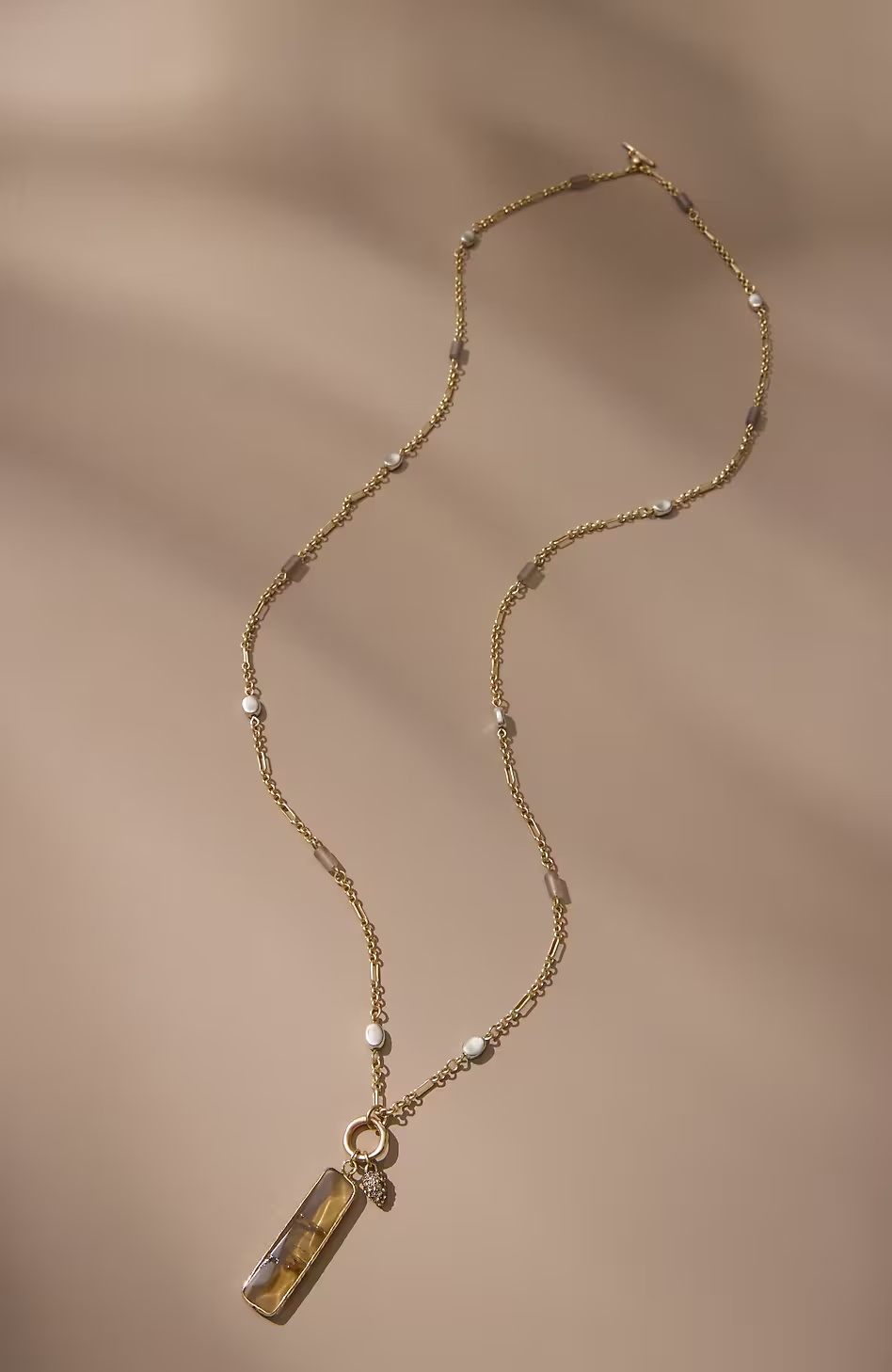 Layered Glass Pendant Necklace