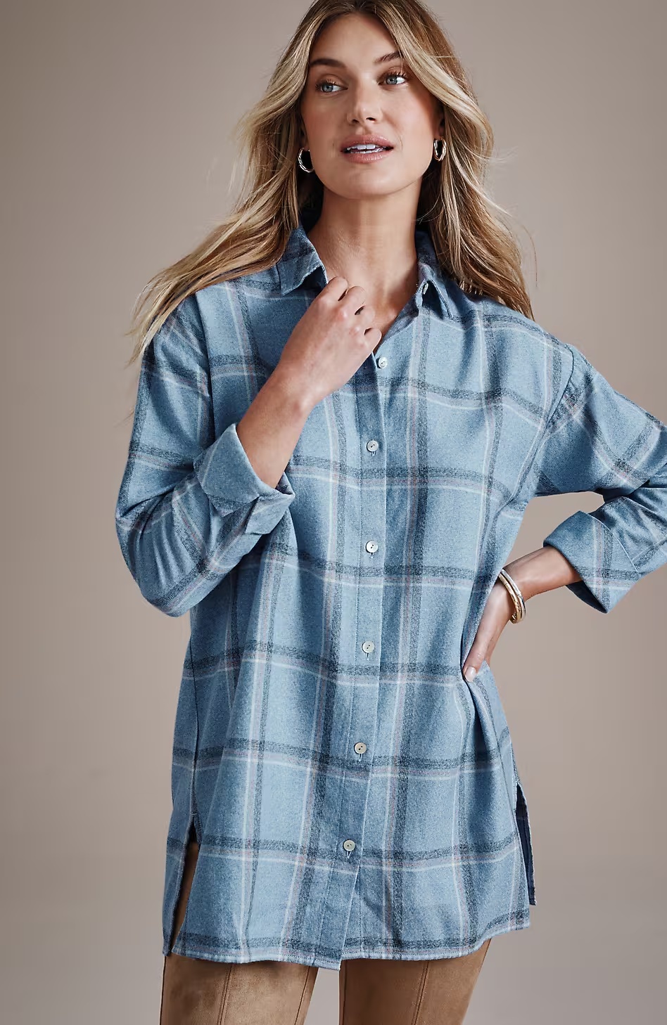 Cozy Plaid Tunic