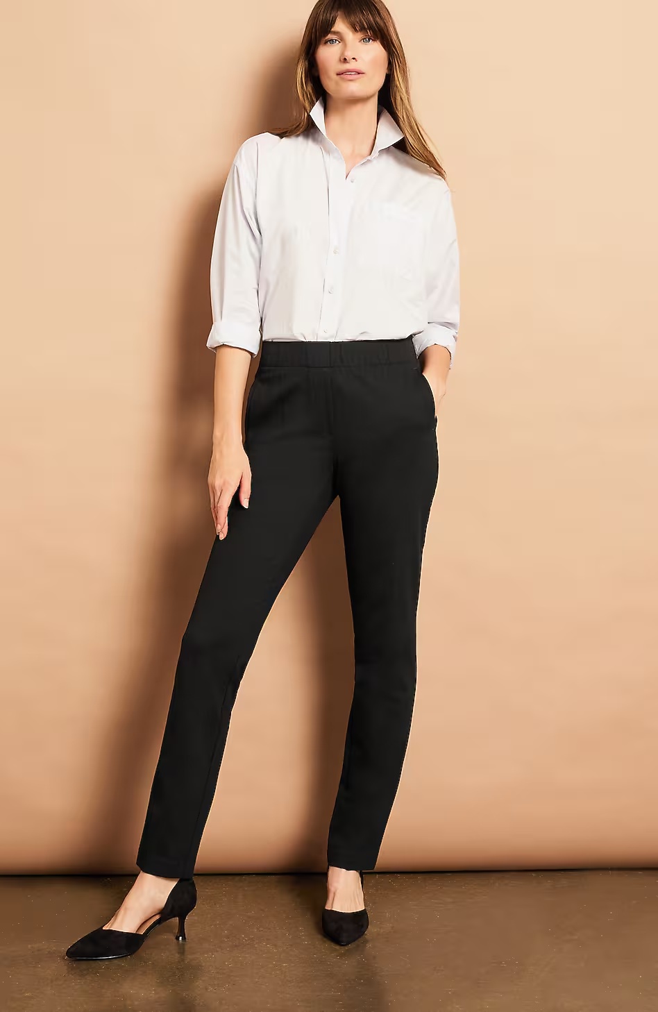 ponte welt-pockets slim-leg pants