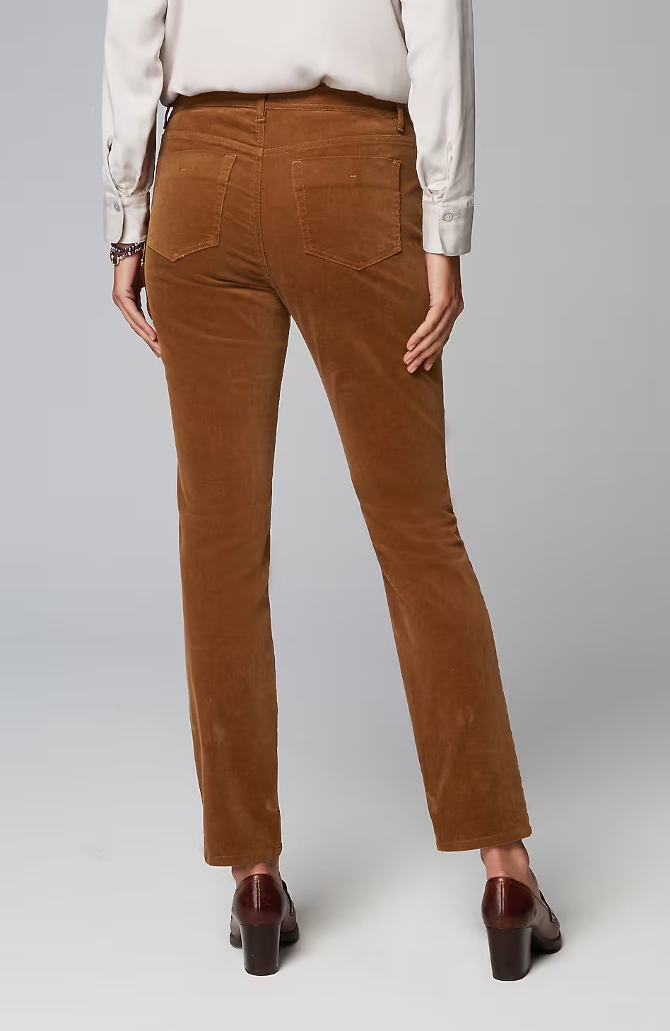 authentic fit slim-leg corduroy pants