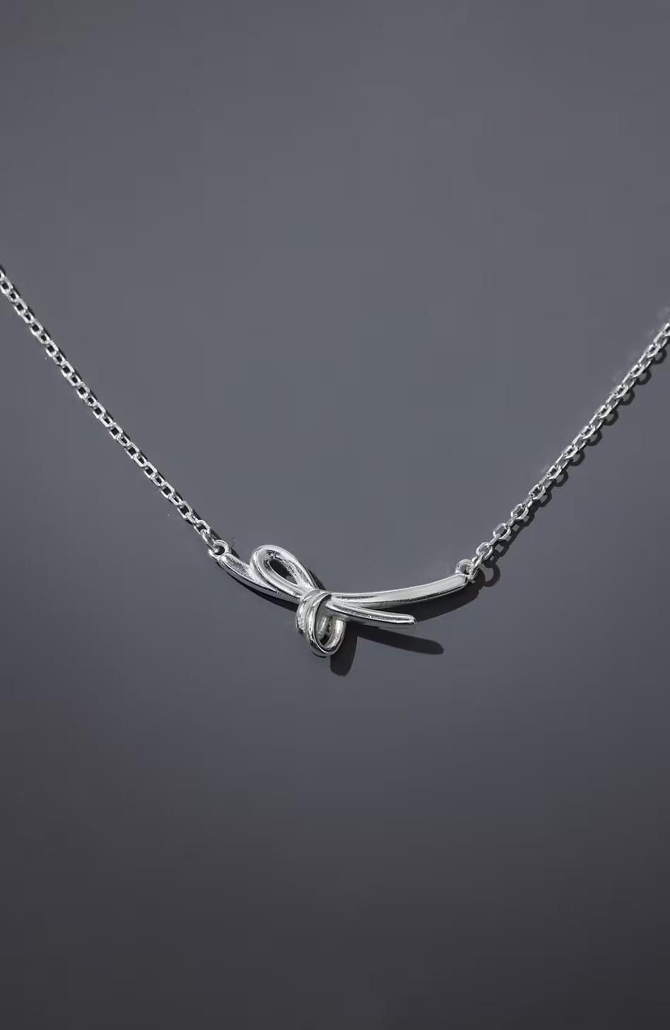 Sterling Silver Bow Necklace
