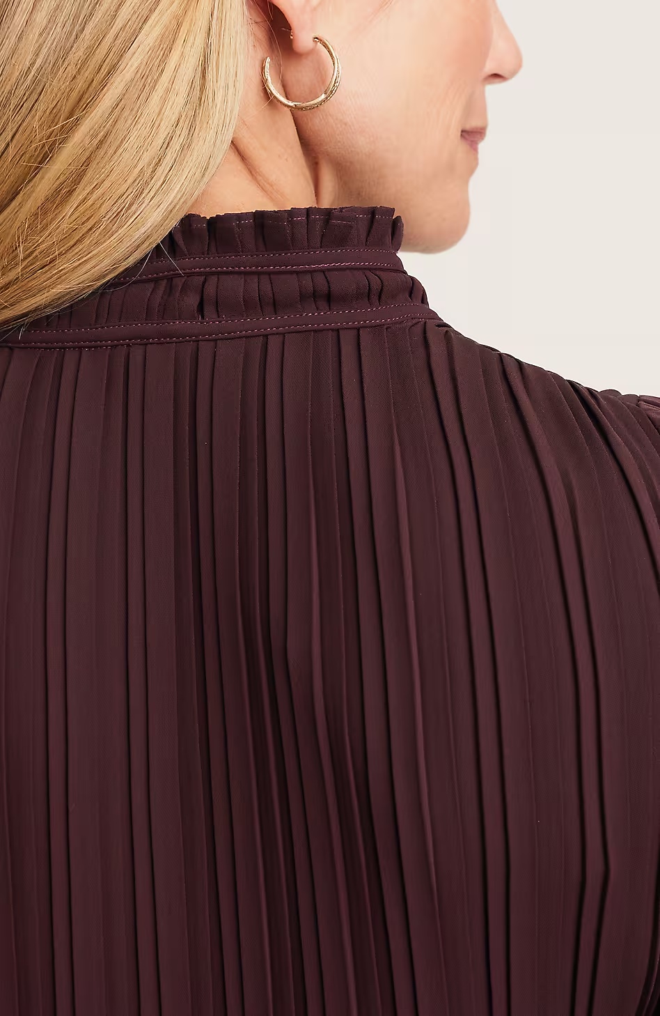 12869-Pleated-Ruffle-Neck-Top-3.jpg Pleated Ruffle-Neck Top
