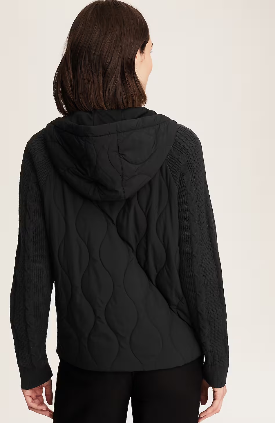 Fit Sweater-Sleeve Puffer Jacket