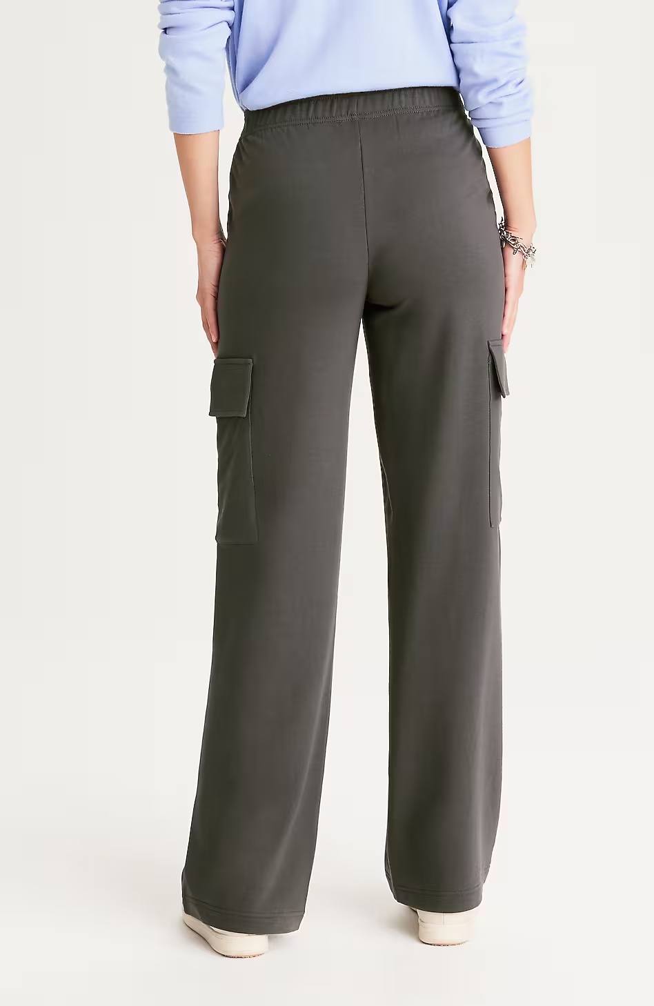 Brushed-Fleece Wide-Leg Pants