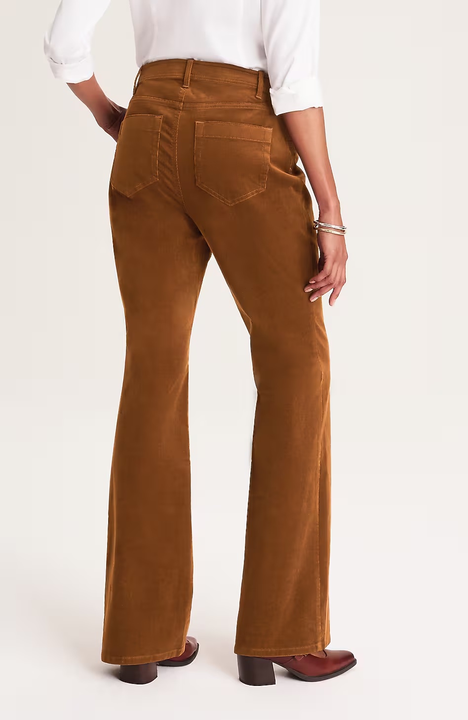 Curvy-Fit Corduroy Flare Jeans