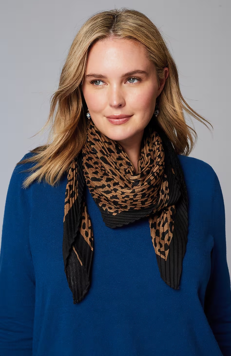 Pleated Square Scarf