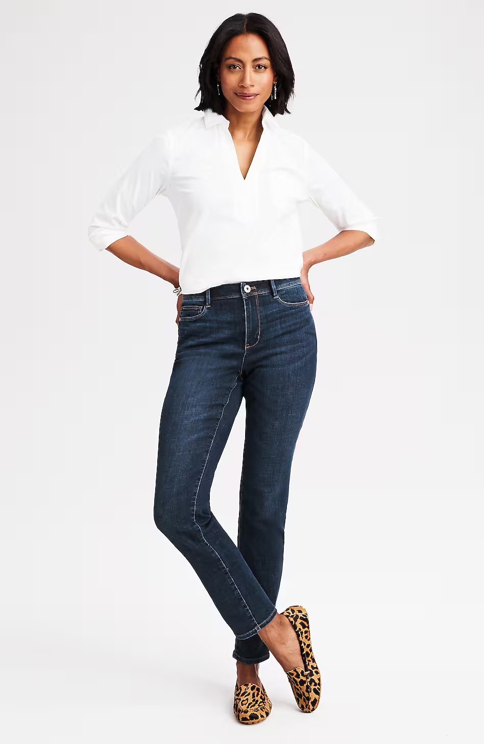Curvy-Fit Authentic Slim-Leg Jeans