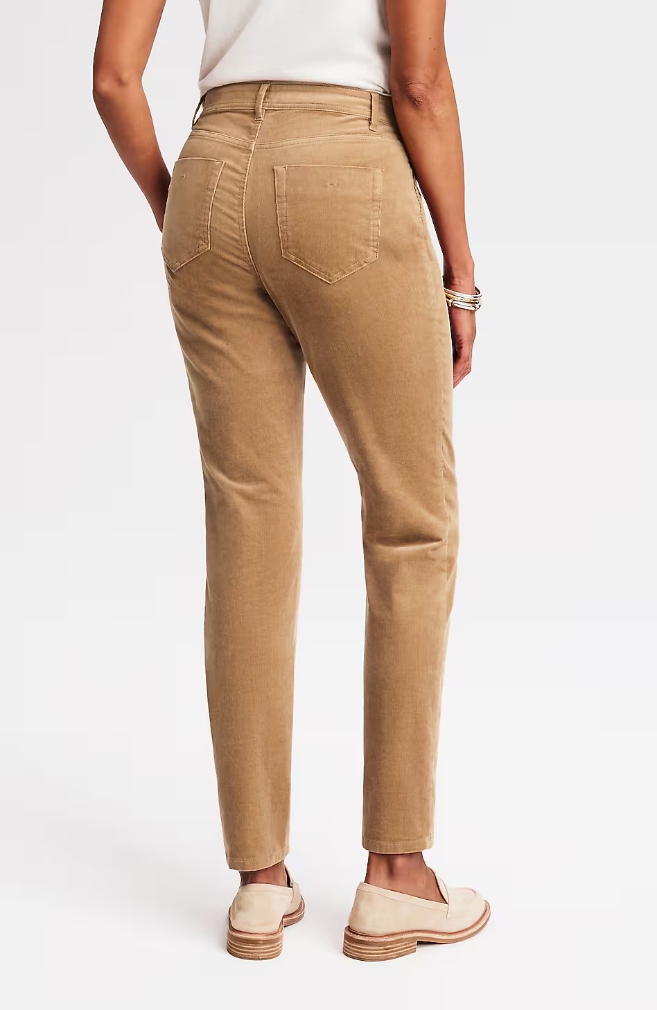 Curvy-Fit Corduroy Slim-Leg Pants