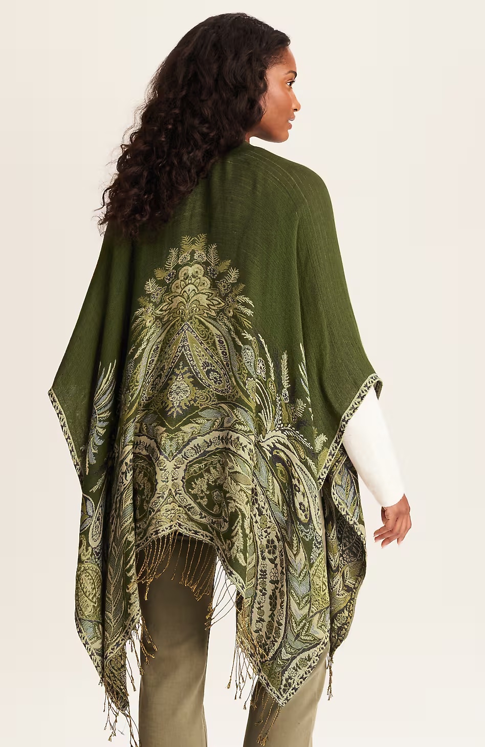 Placed Paisley Ruana