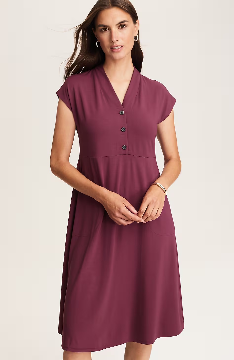 15189-Wearever-Dolman-Sleeve-V-Neck-Dress-1.jpg Wearever Dolman-Sleeve V-Neck Dress