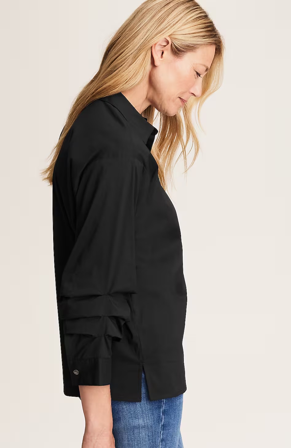 16042-Pleated-Sleeve-Button-Front-Shirt-5.jpg Pleated-Sleeve Button-Front Shirt