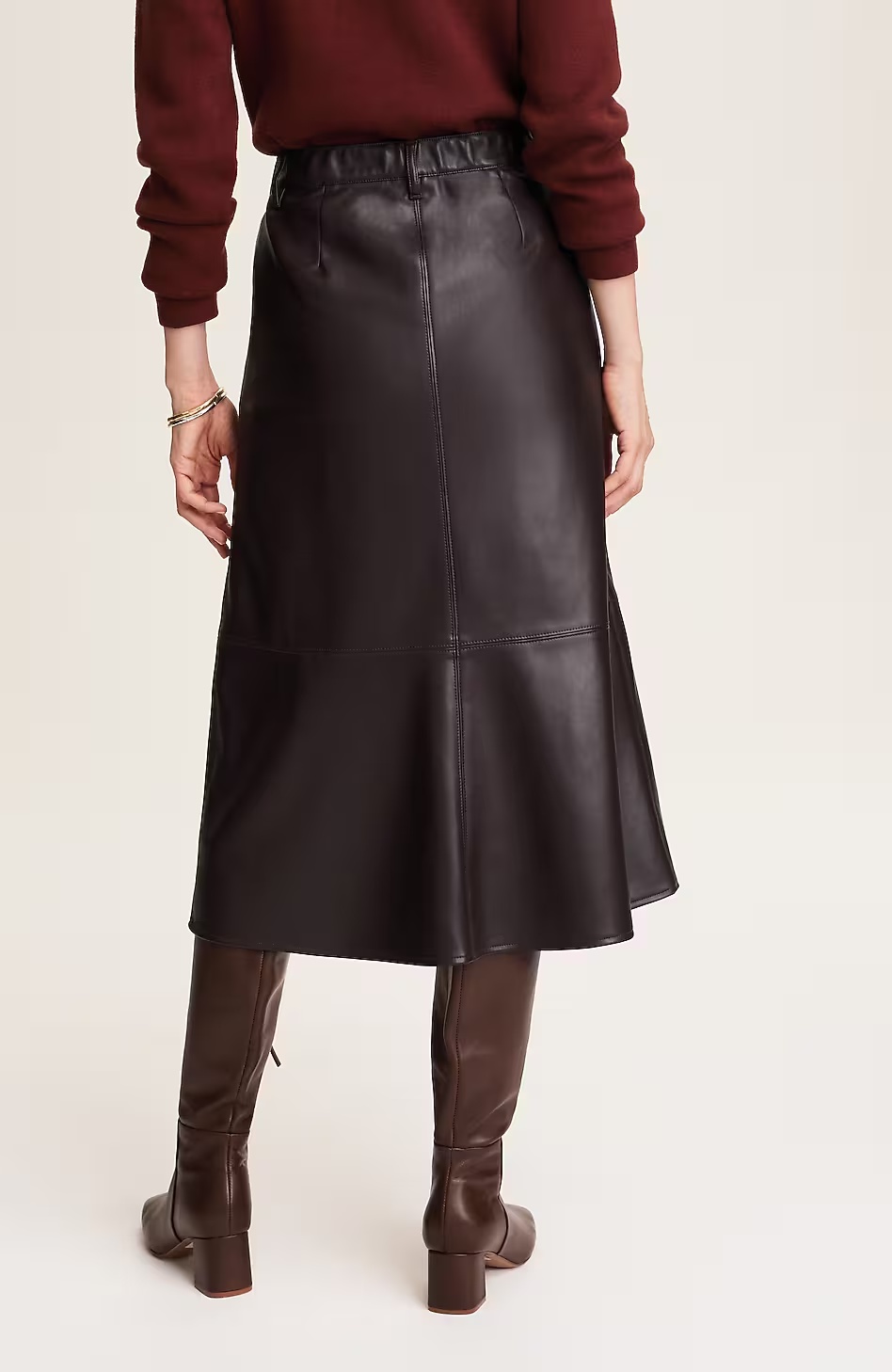 16162-Faux-Leather-Seamed-Skirt-5.jpg Faux-Leather Seamed Skirt