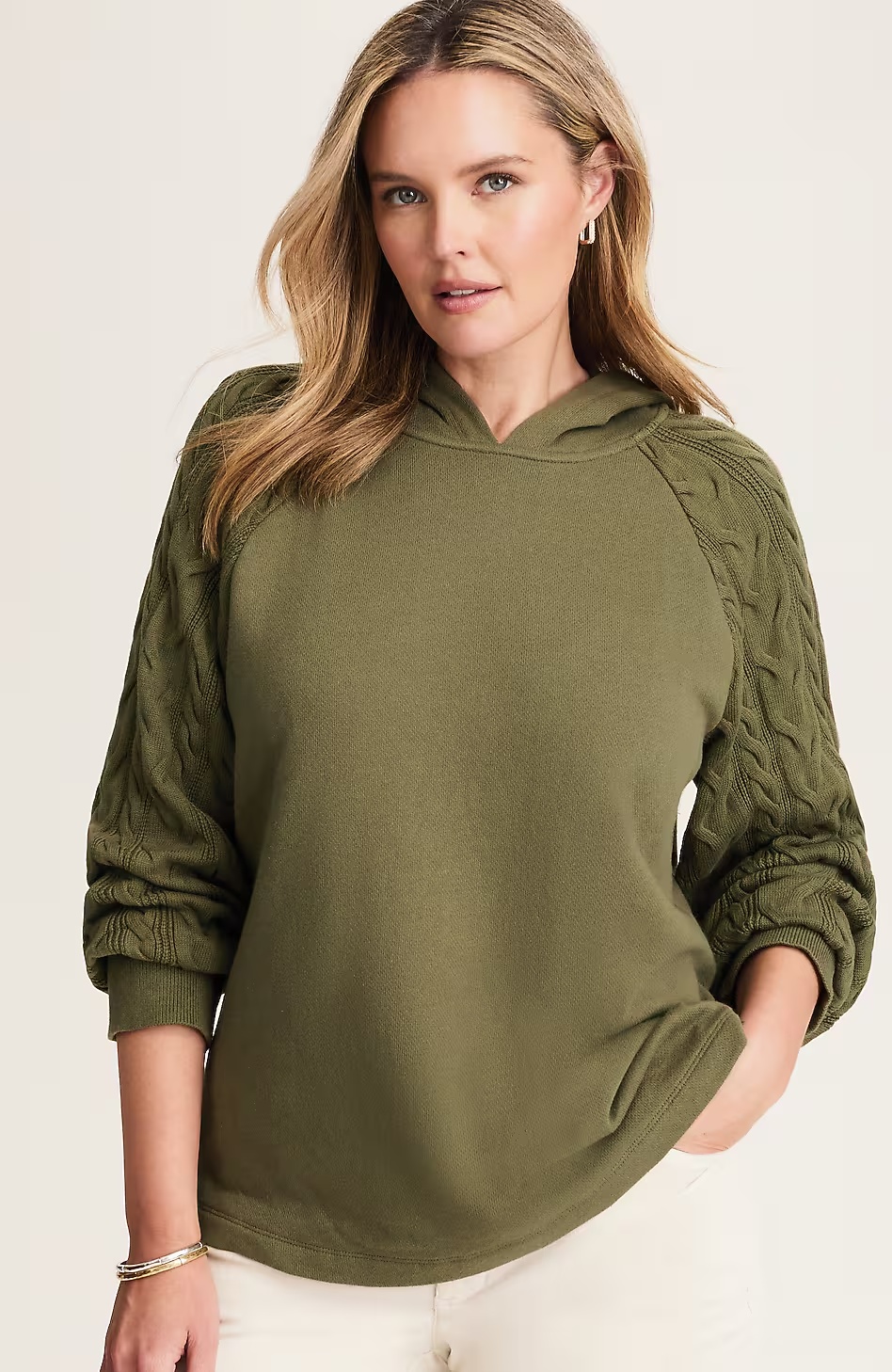 17508-French-Terry-u0026-Cable-Knit-Hoodie-4.jpg French Terry & Cable-Knit Hoodie