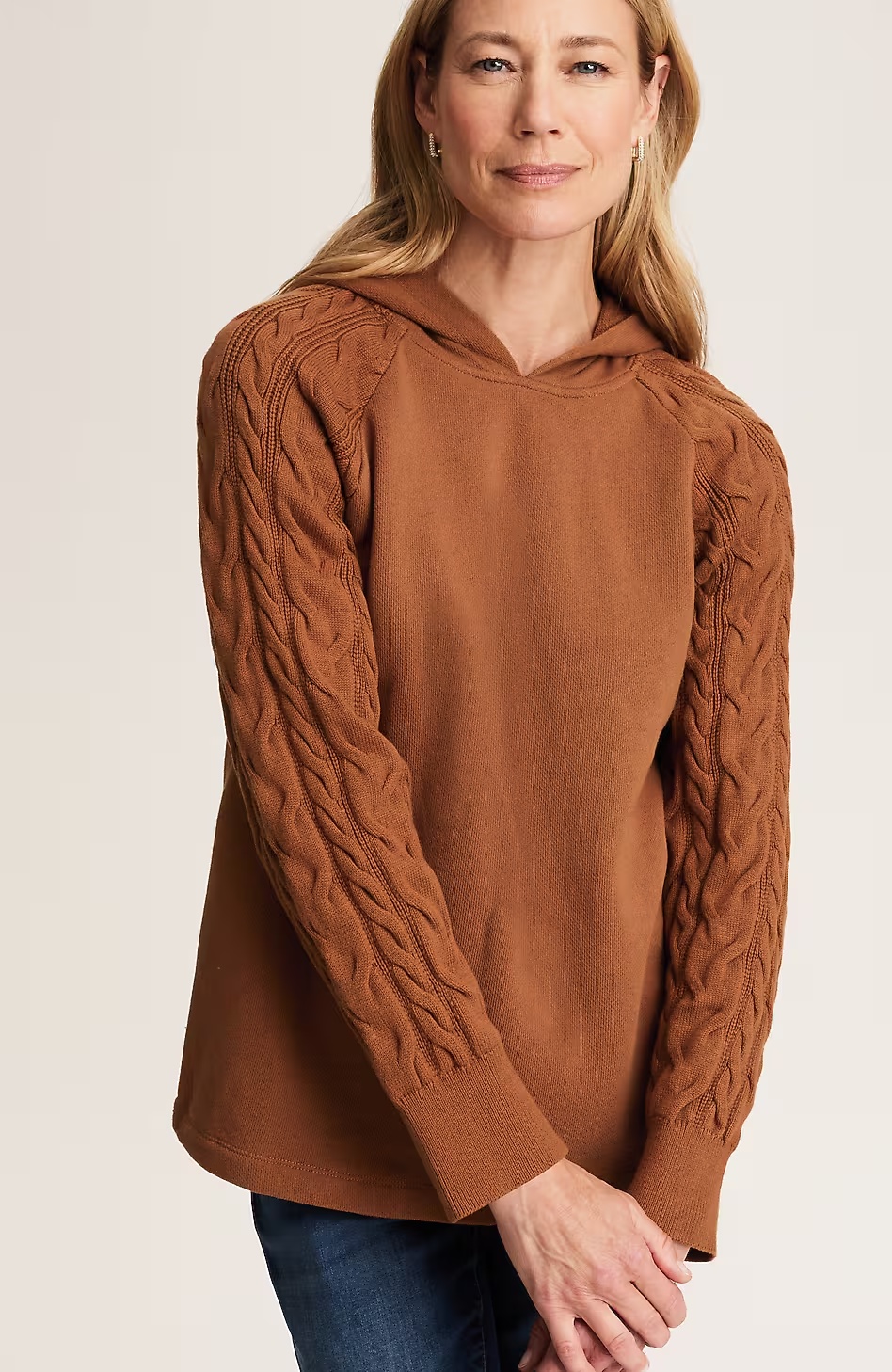 17508-French-Terry-u0026-Cable-Knit-Hoodie-5.jpg French Terry & Cable-Knit Hoodie