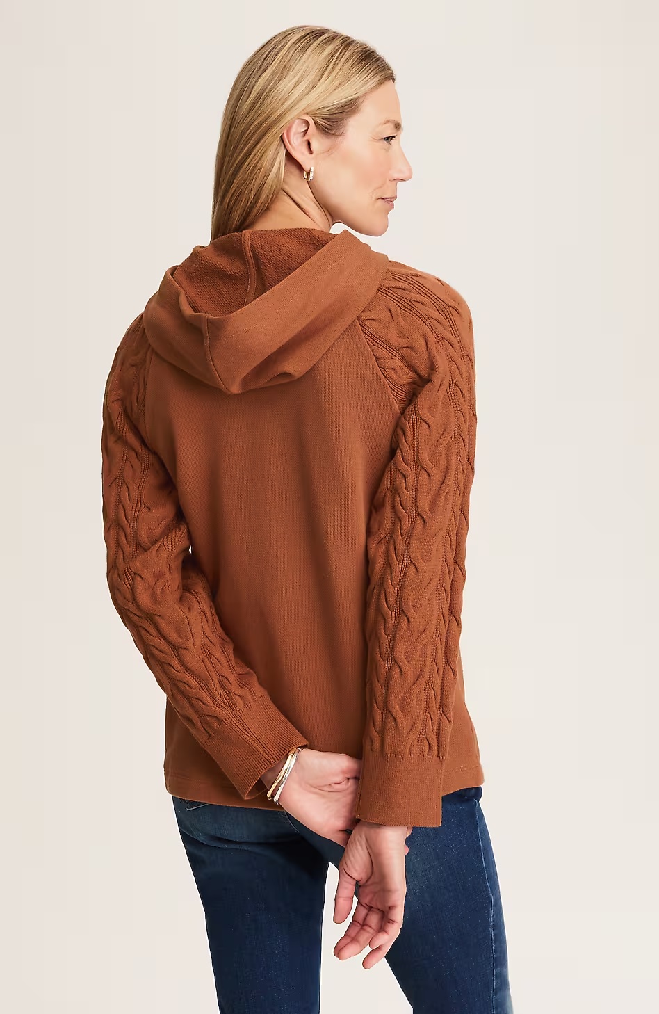 17508-French-Terry-u0026-Cable-Knit-Hoodie-7.jpg French Terry & Cable-Knit Hoodie