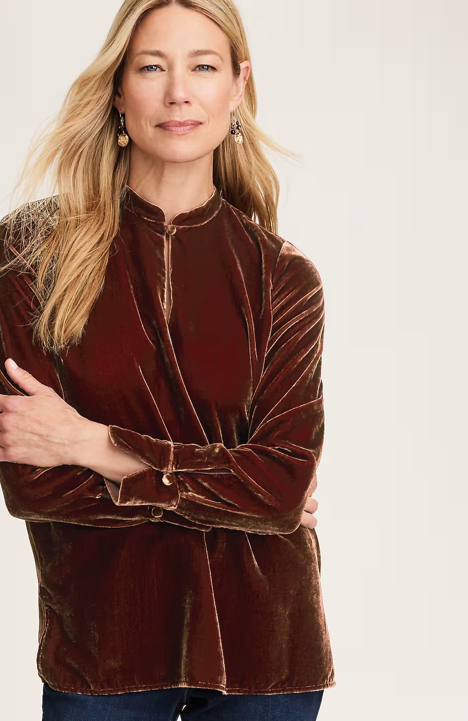 18024-Velvet-Stand-Collar-Top-6.jpg Velvet Stand-Collar Top