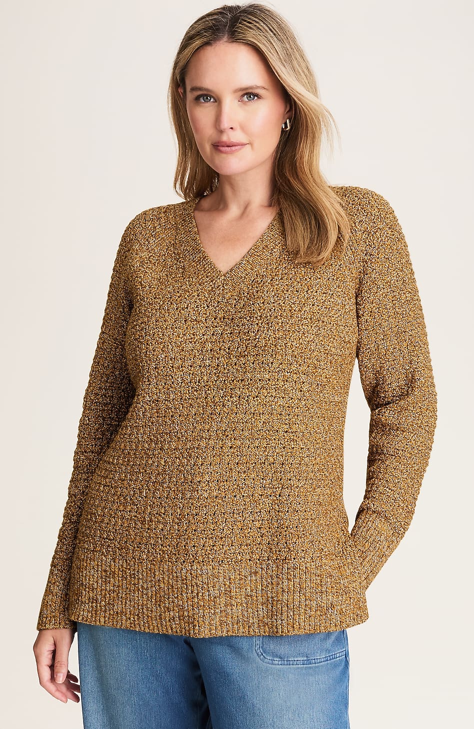 Pure Jill Open-Texture Sweater