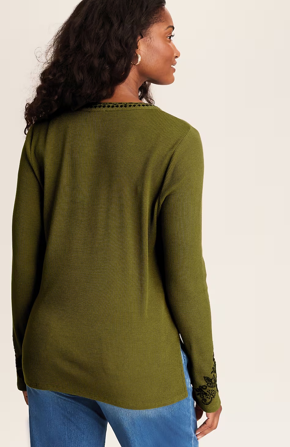 19268-Pure-Jill-Embroidered-Waffle-Top-2.jpg Pure Jill Embroidered Waffle Top