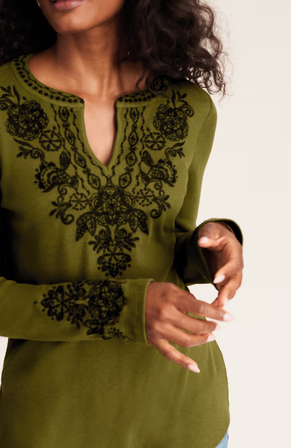 19268-Pure-Jill-Embroidered-Waffle-Top-4.jpg Pure Jill Embroidered Waffle Top