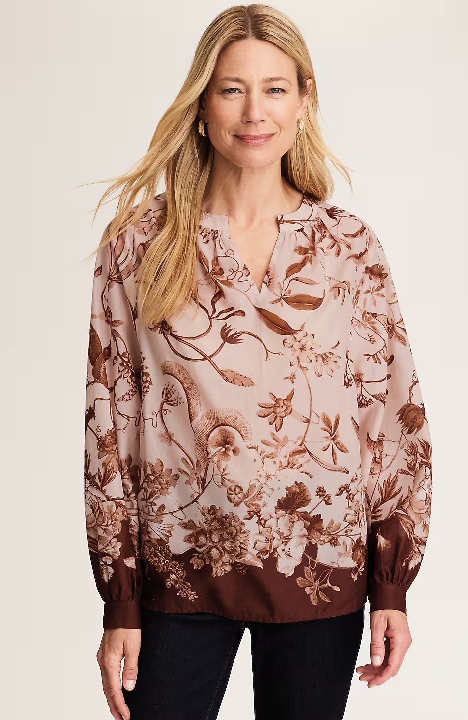Placed-Print Cotton Top