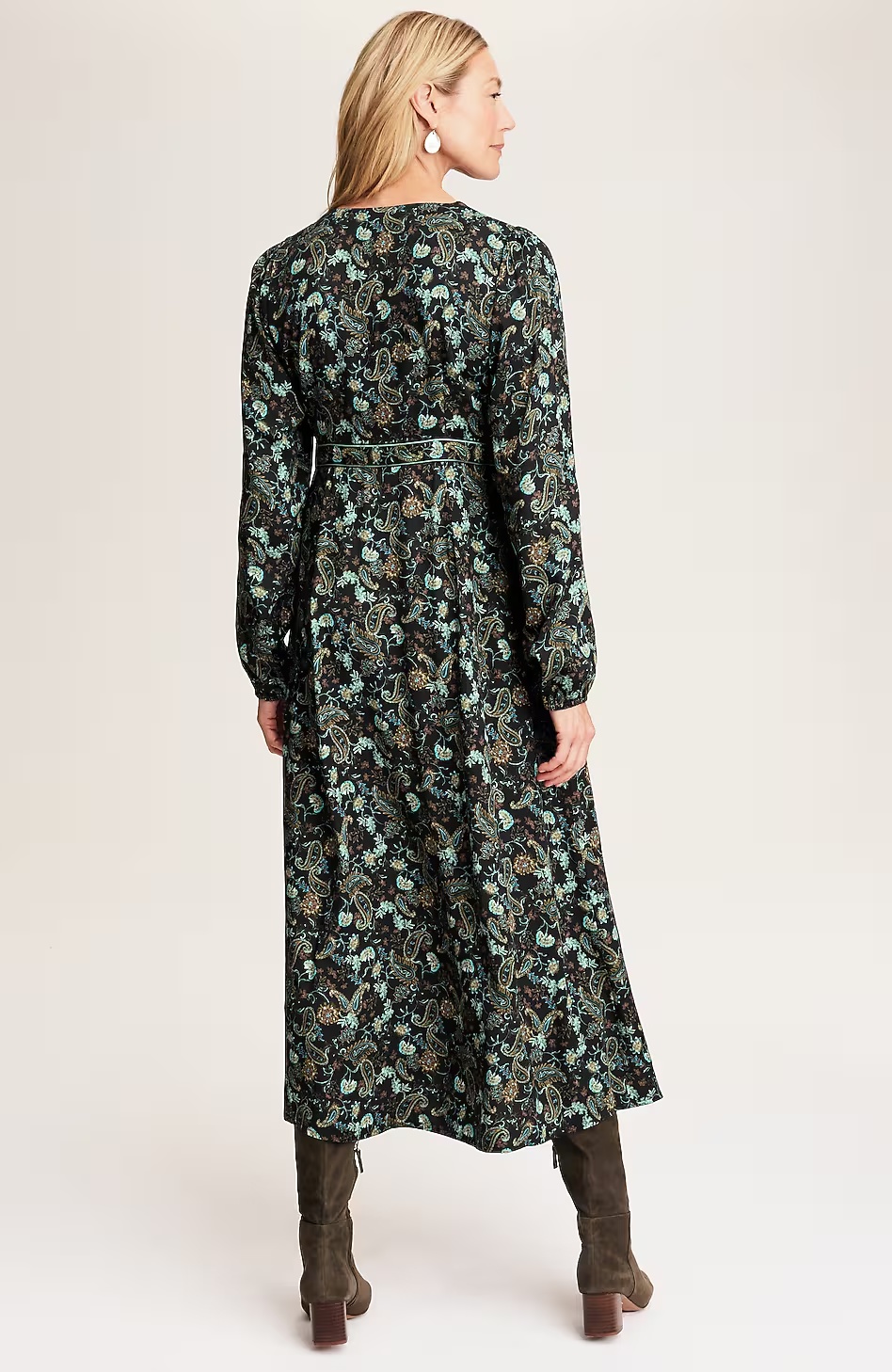 19786-Border-Printed-Seamed-Waist-Dress-3.jpg Border-Printed Seamed-Waist Dress