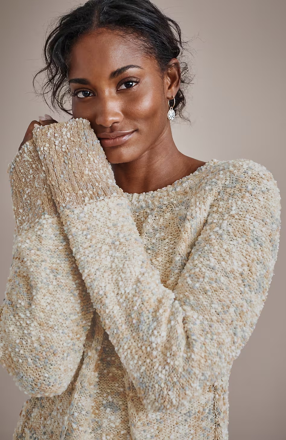 Pure Jill Textured-Stitch Pullover Sweater