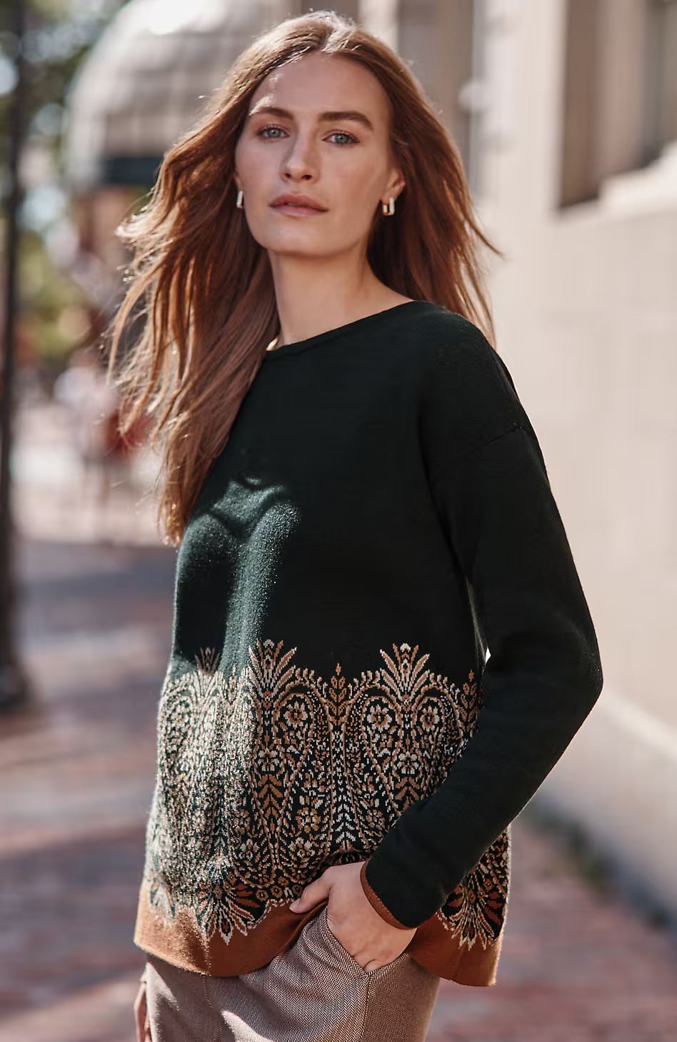 Paisley Pullover Sweater