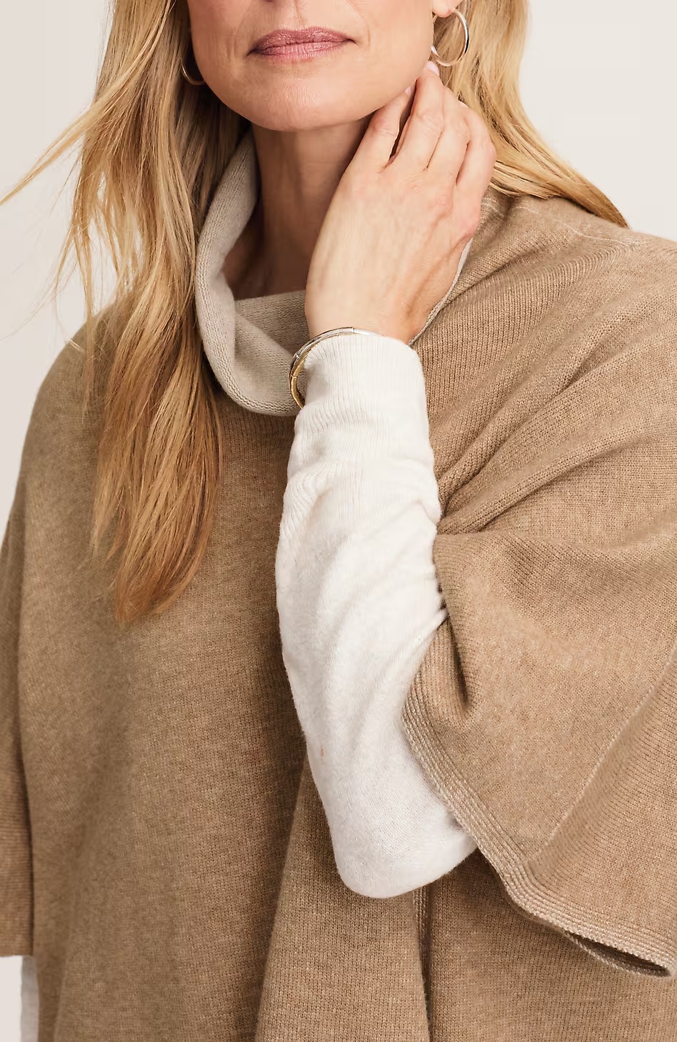 216-Two-Tone-Sweater-Poncho-4.jpg Two-Tone Sweater Poncho