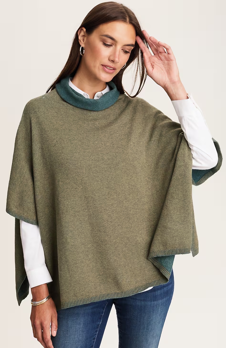 216-Two-Tone-Sweater-Poncho-6.jpg Two-Tone Sweater Poncho