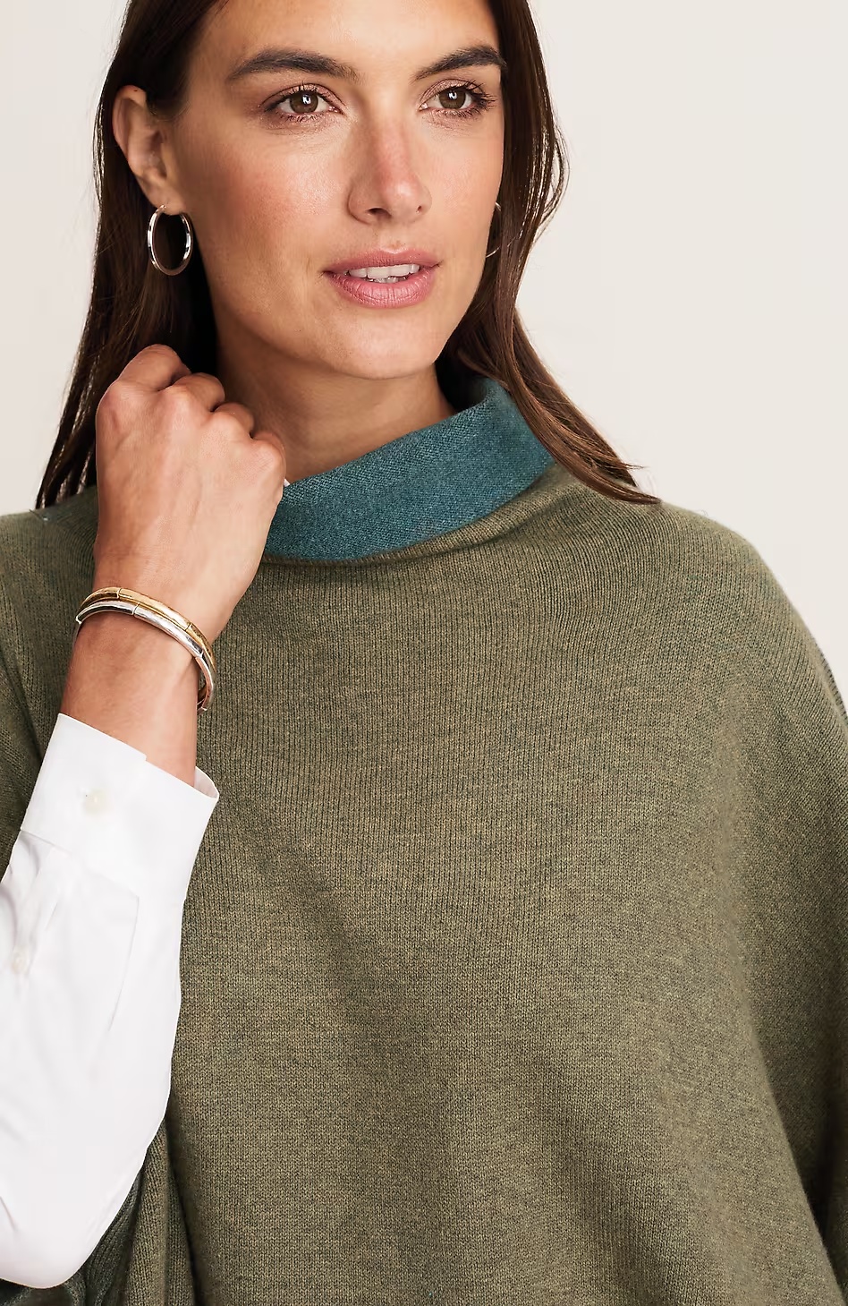 216-Two-Tone-Sweater-Poncho-8.jpg Two-Tone Sweater Poncho