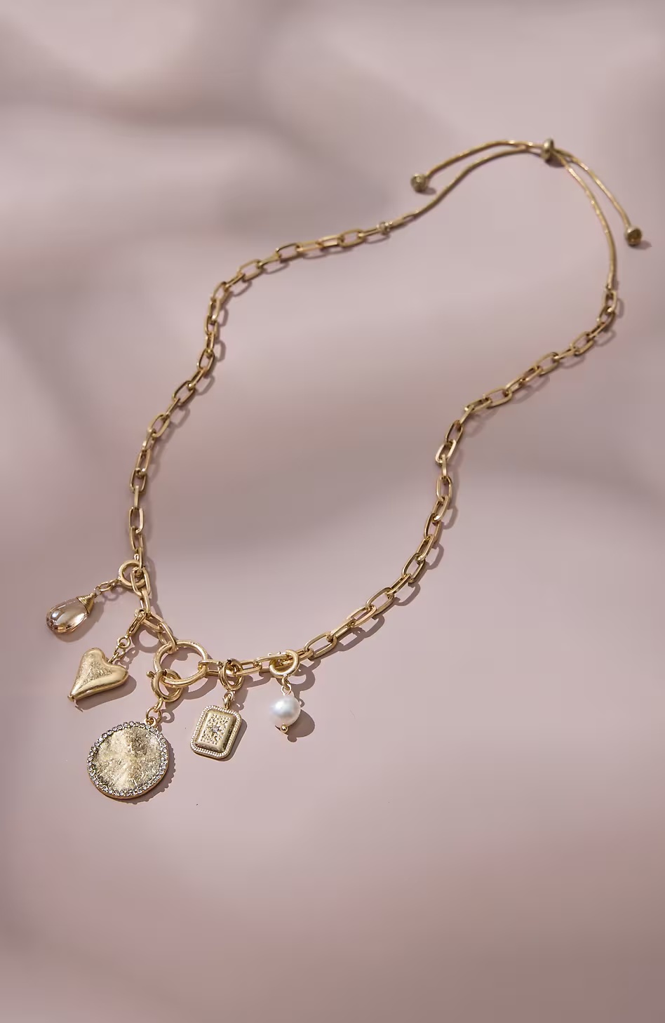 Goldtone Charm Necklace