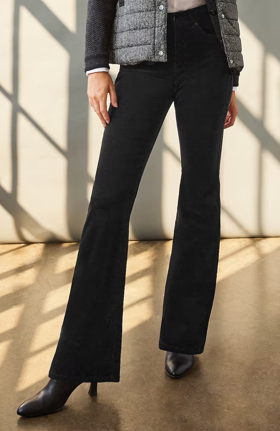 High-Rise Corduroy Flared Jeans