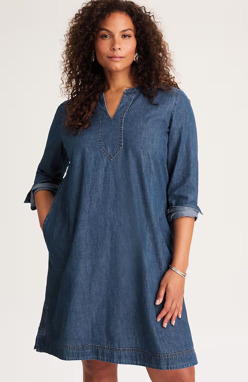 Denim Popover Dress