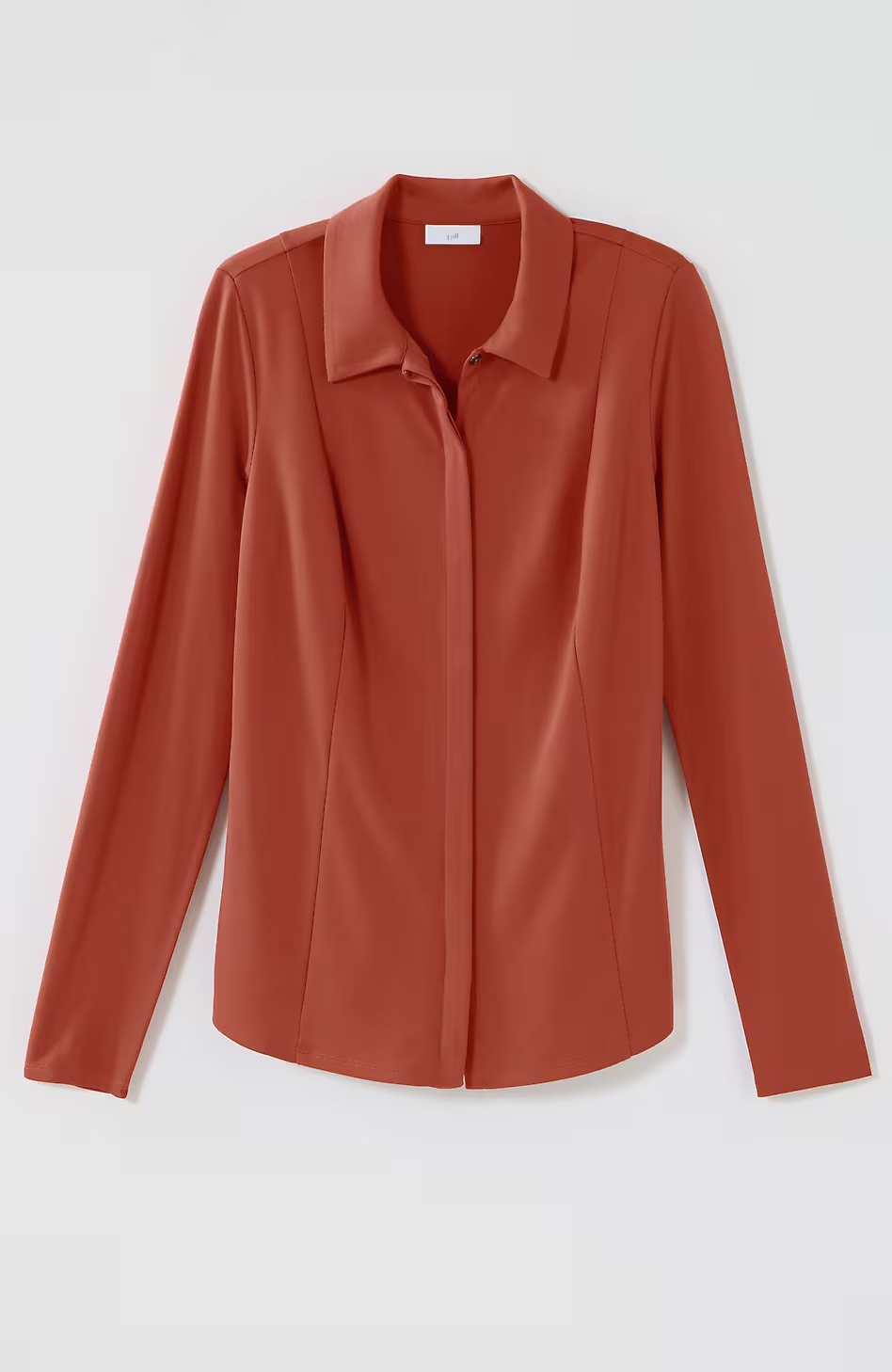 23153-Ponte-Knit-Button-Front-Shirt-16.jpg Ponte Knit Button-Front Shirt