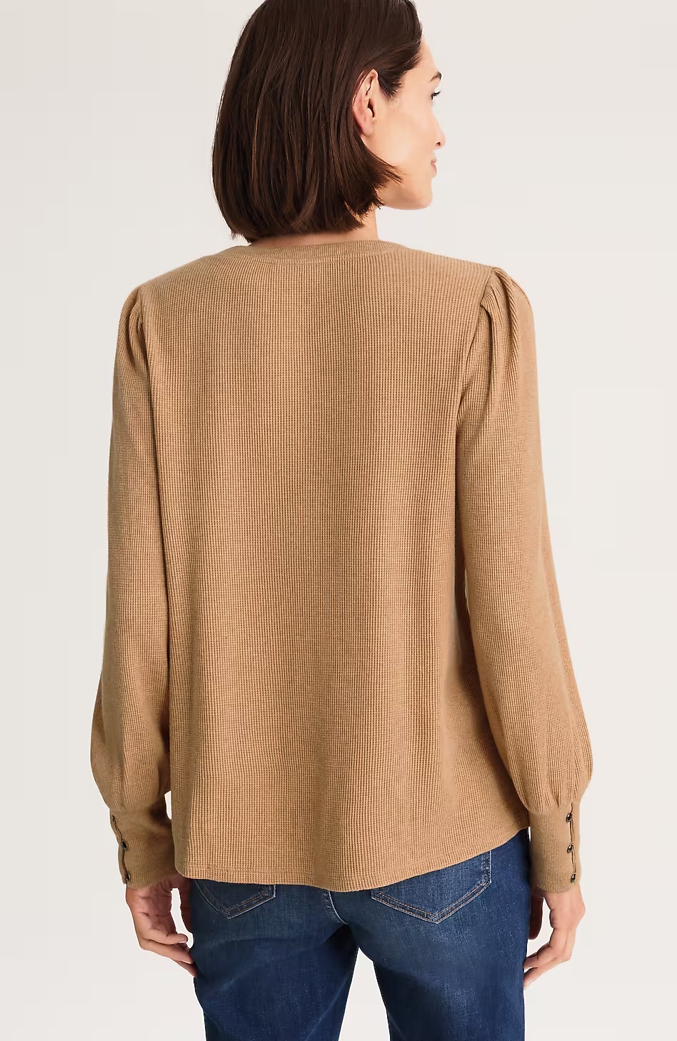 23271-Buttoned-Cuff-Waffle-Top-13.jpg Buttoned-Cuff Waffle Top