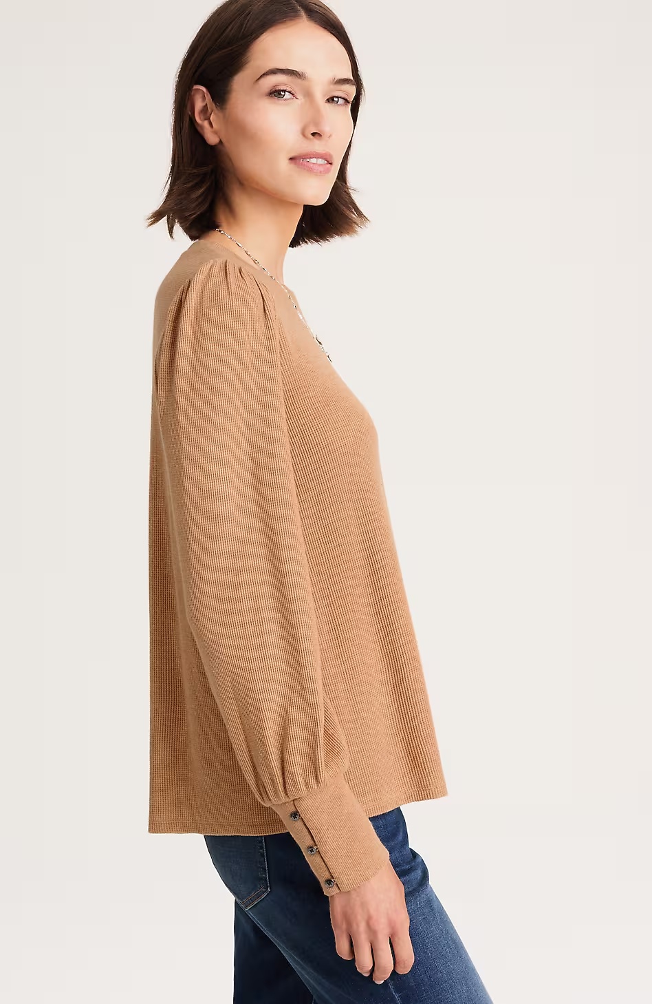 23271-Buttoned-Cuff-Waffle-Top-15.jpg Buttoned-Cuff Waffle Top