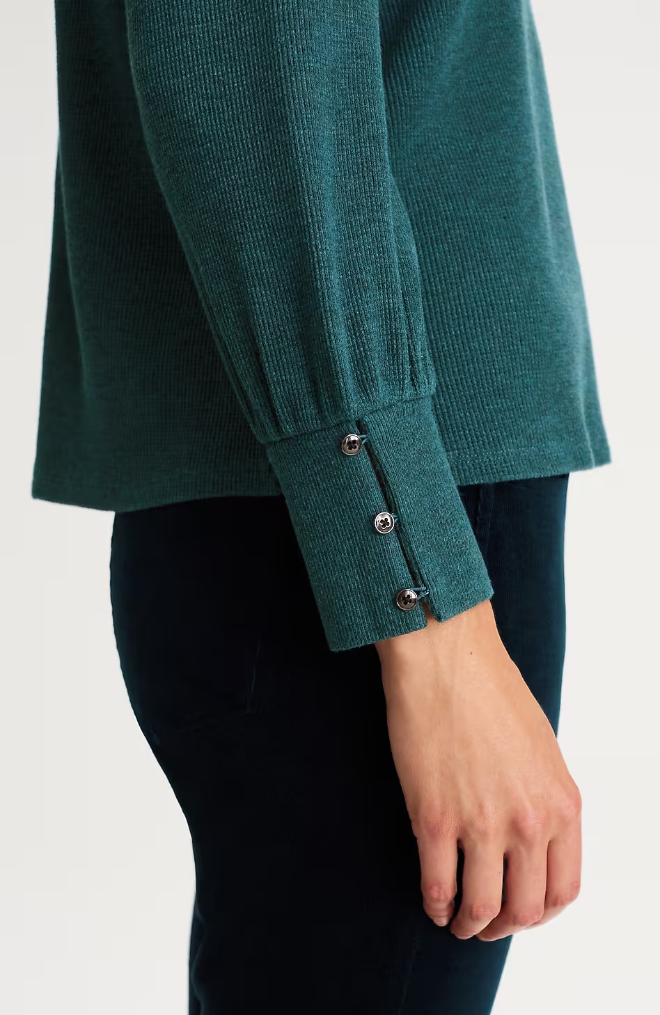 23271-Buttoned-Cuff-Waffle-Top-4.jpg Buttoned-Cuff Waffle Top
