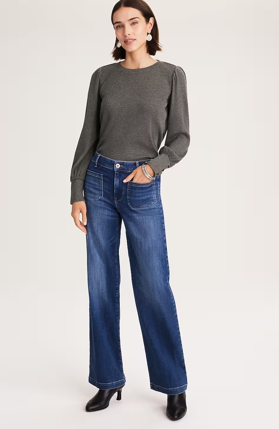 23271-Buttoned-Cuff-Waffle-Top-7.jpg Buttoned-Cuff Waffle Top
