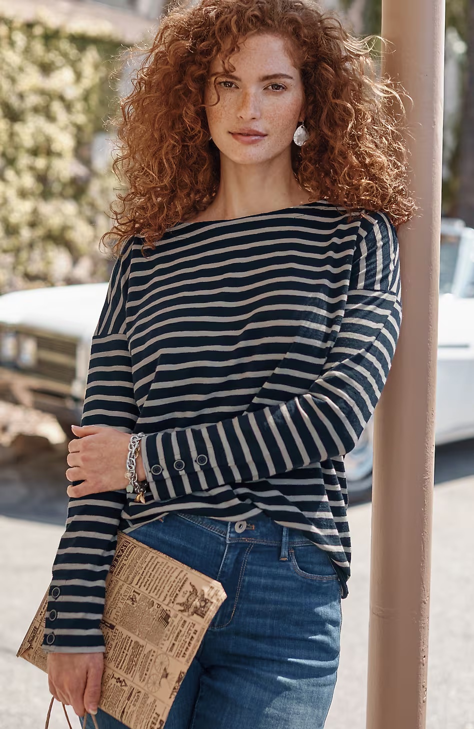 23390-Striped-Buttoned-Cuff-Tee-6.jpg Striped Buttoned-Cuff Tee