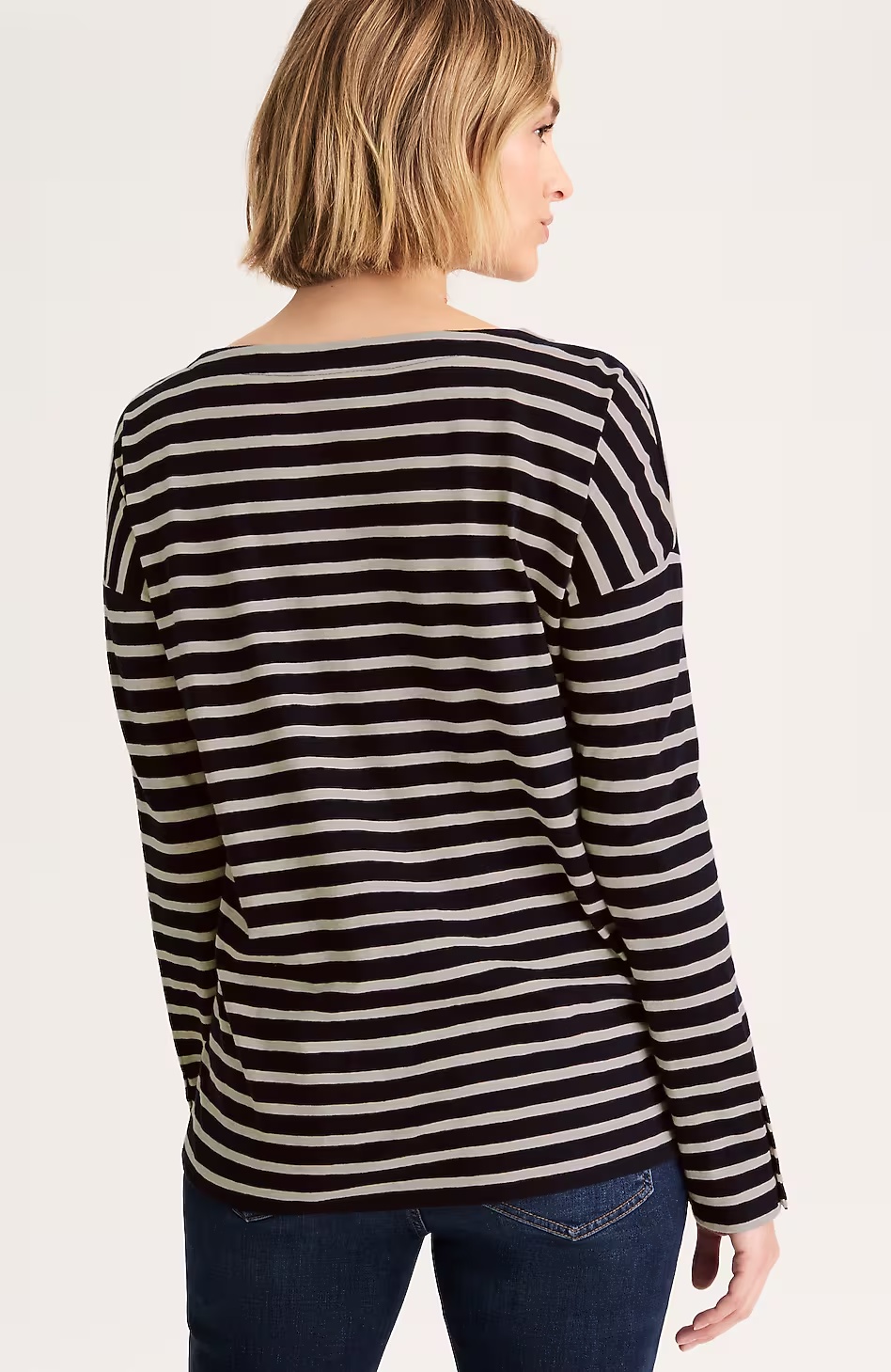 23390-Striped-Buttoned-Cuff-Tee-8.jpg Striped Buttoned-Cuff Tee