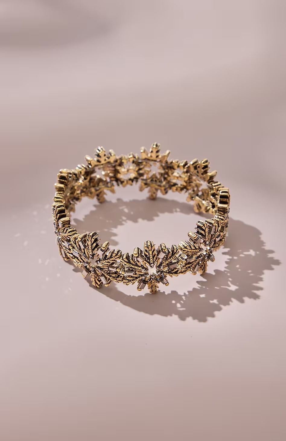 Goldtone Snowflake Stretch Bracelet