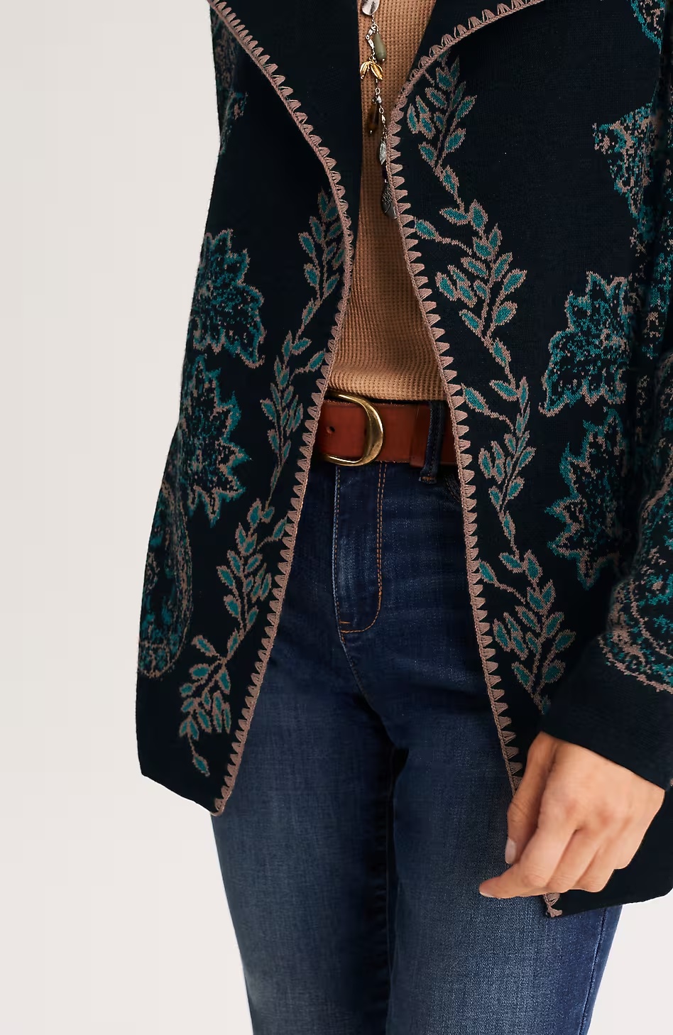 23588-Embroidered-Jacquard-Shawl-Collar-Cardi-3.jpg Embroidered Jacquard Shawl-Collar Cardi