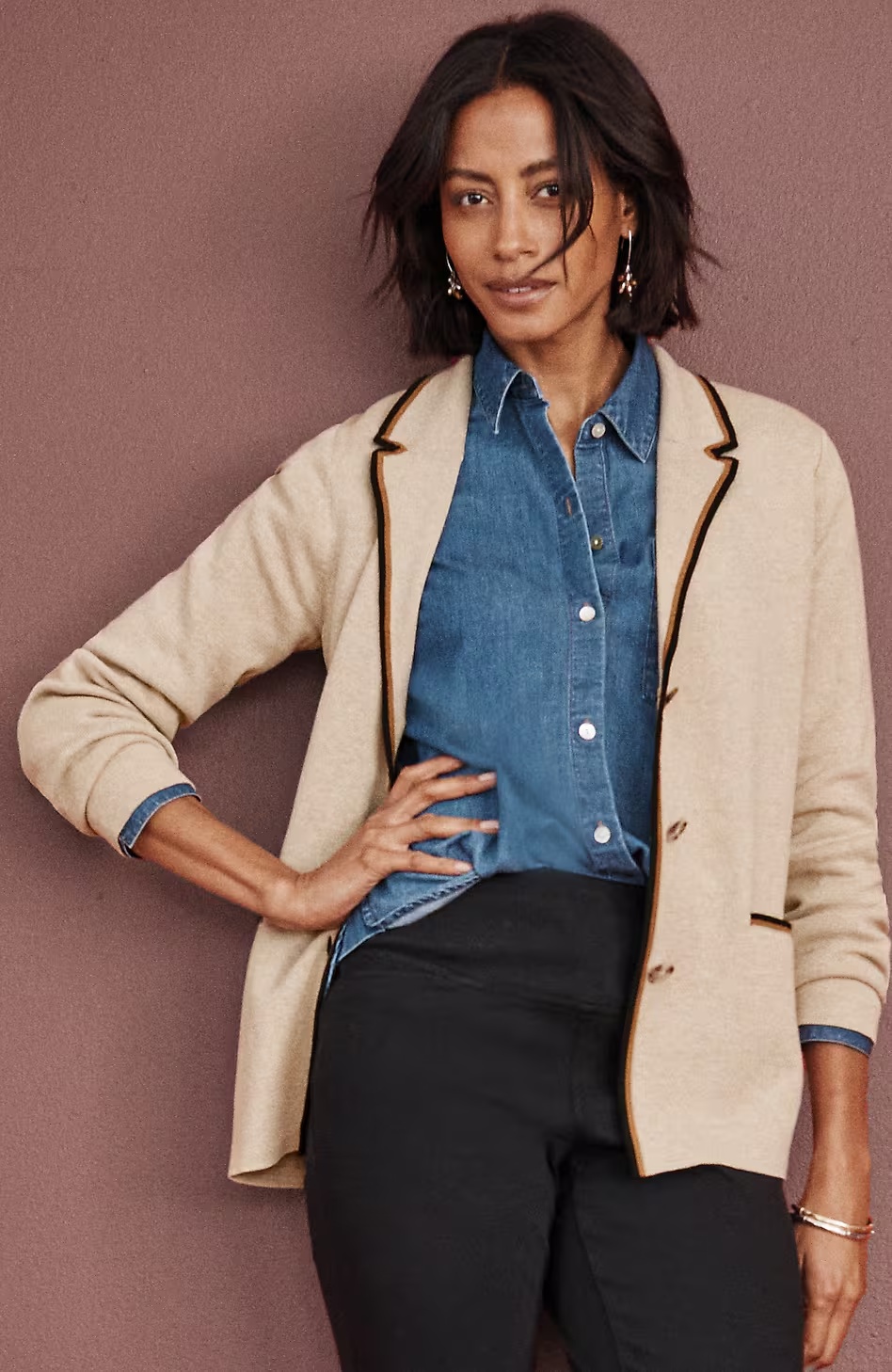 Wearever Double-Knit Sweater-Jacket