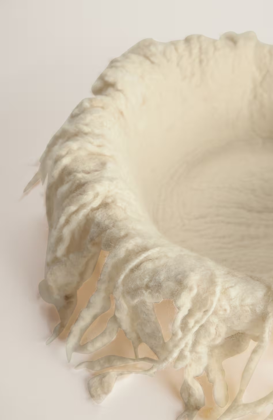 2616-Elements-Felt-Frayed-Round-Bowl-2.jpg Elements Felt Frayed Round Bowl