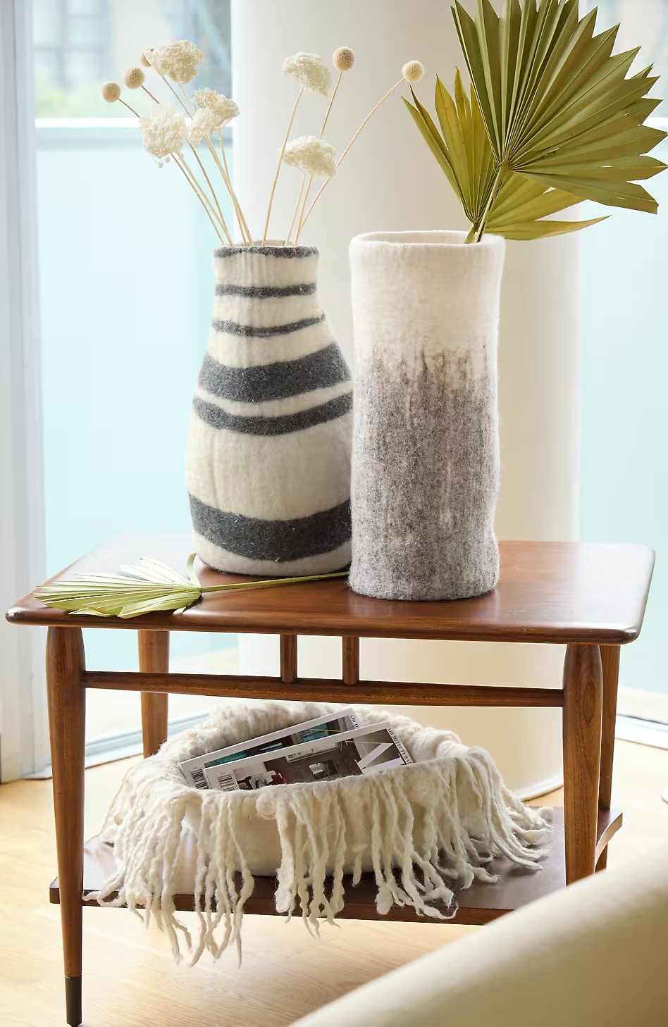 2616-Elements-Felt-Frayed-Round-Bowl-3.jpg Elements Felt Frayed Round Bowl