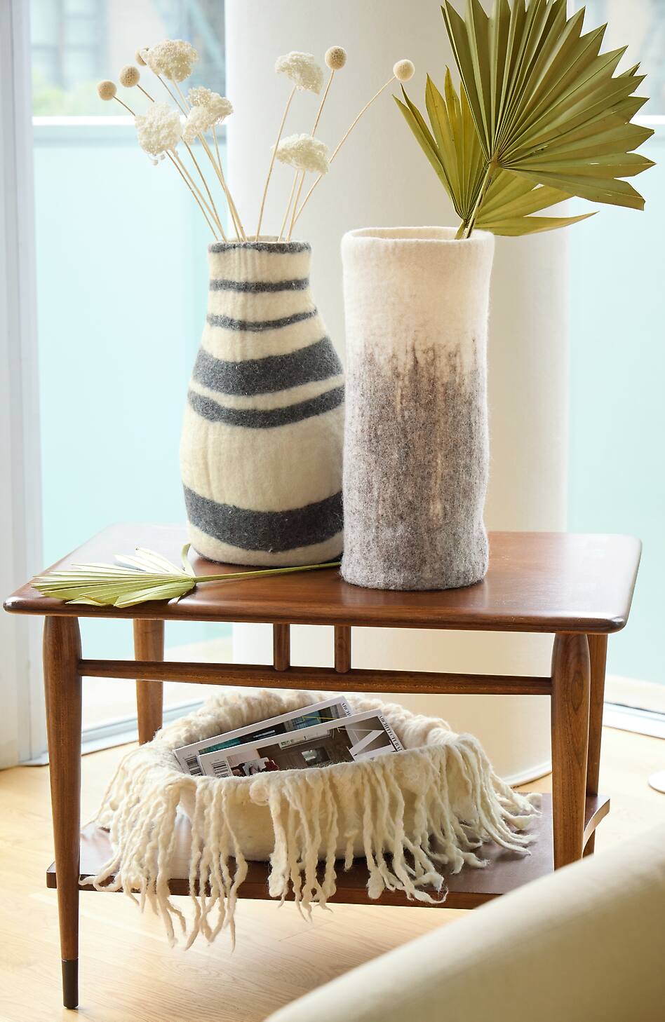 2616-Elements-Felt-Frayed-Round-Bowl-8.jpg Elements Felt Frayed Round Bowl