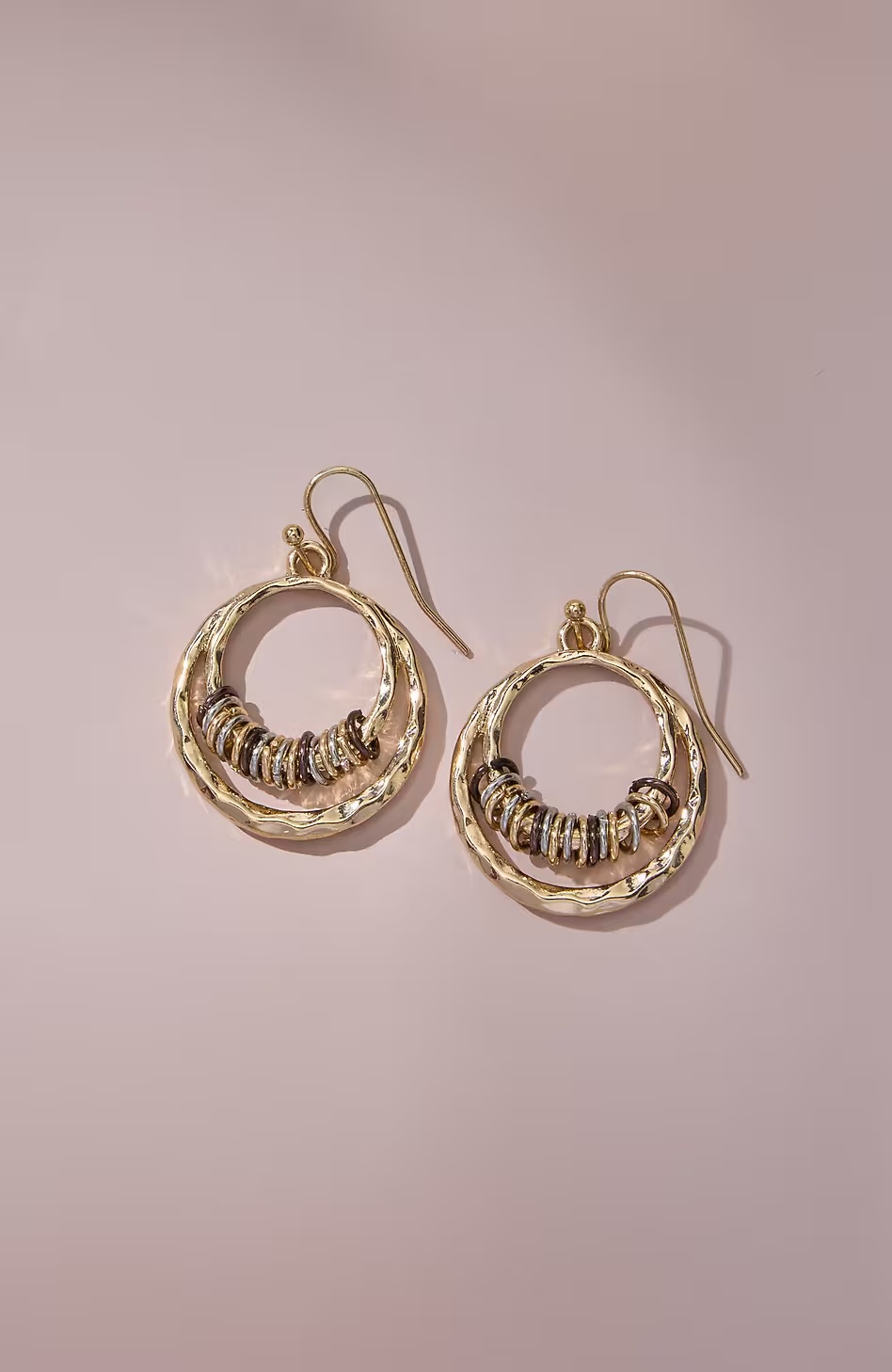 Multi-Metal Cutout Earrings