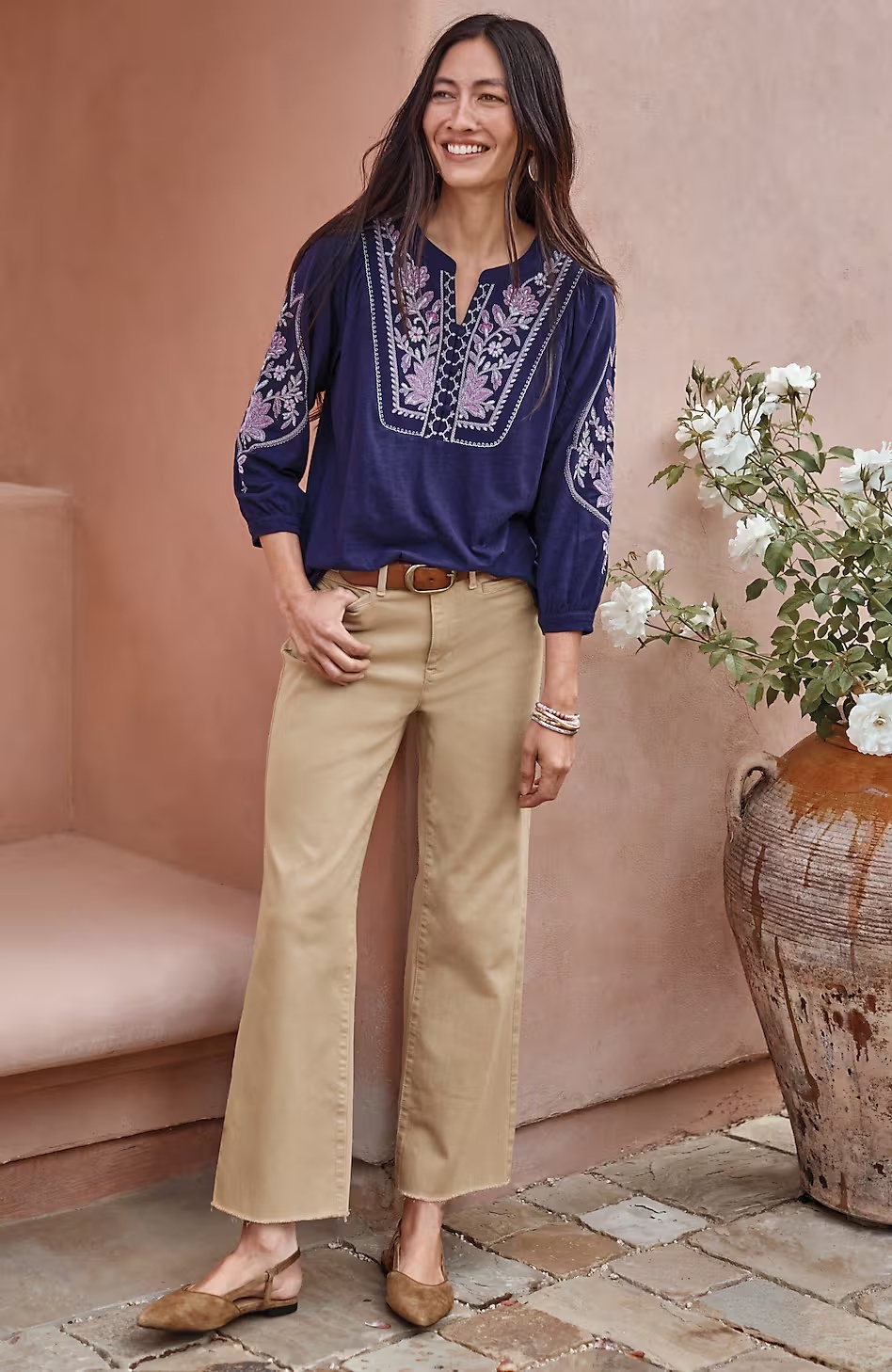 High-Rise Wide-Leg Ankle Jeans