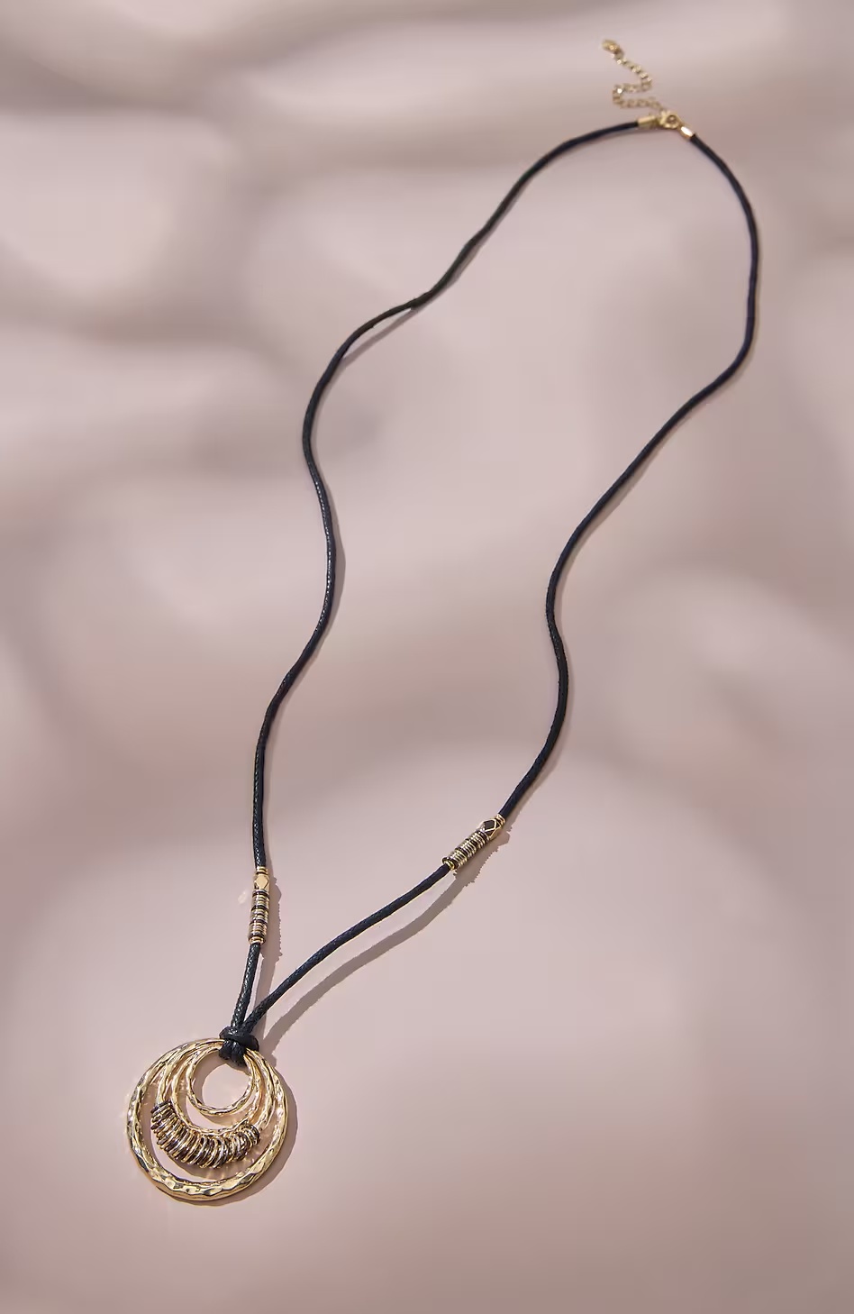 Multi-Metal Circle Pendant Necklace